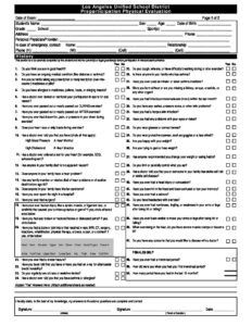 LAUSD Physical Exam Forms